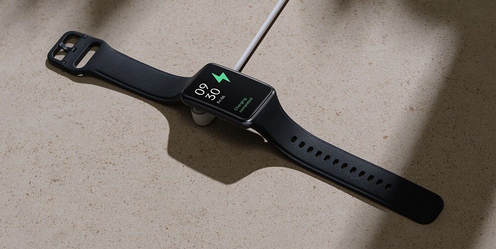 Smartwatch OPPO Watch Free  ekran bateria czujniki zdrowie sport pasek ładowanie pojemność rozdzielczość łączność sterowanie krew puls rozmowy smartfon aplikacja 