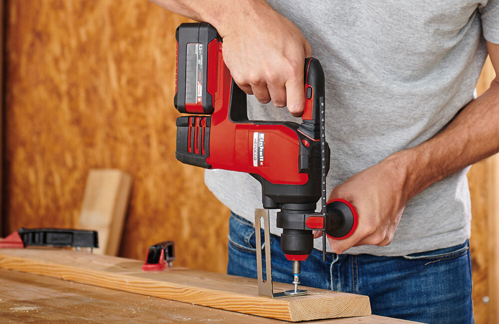 Młotowiertarka EINHELL Herocco ZS 5.2Ah akumulator 5,2 Ah ladowarka do wiercenia wiercenia udarowego dlutowania z blokada i bez blokady