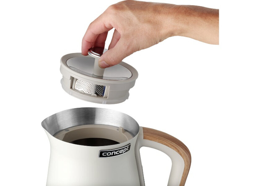 Czajnik CONCEPT RK3310 Nordic Kremowy prosta pbsluga latwa konserwacja filtr wskaznik wody gladkie dno zapobiega osadzaniu sie brudu