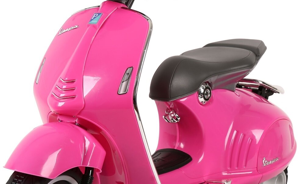 Motorek elektryczny SUN BABY Scooter Vespa Różowy dla dzieci w wieku od 3 lat maksymalna waga do 30 kg odpowiednio wyselekcjonowane materialy solidny wytrzymaly nie ma ostrych krawedzi