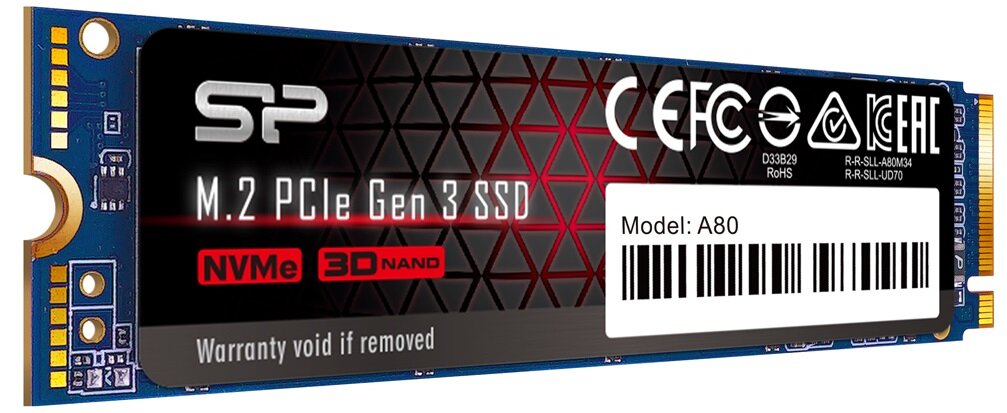 Dysk SILICON POWER P34A80 1TB SSD wymiary pojemność waga prędkość odczytu format Technologia TRIM dysk Wewnętrzny