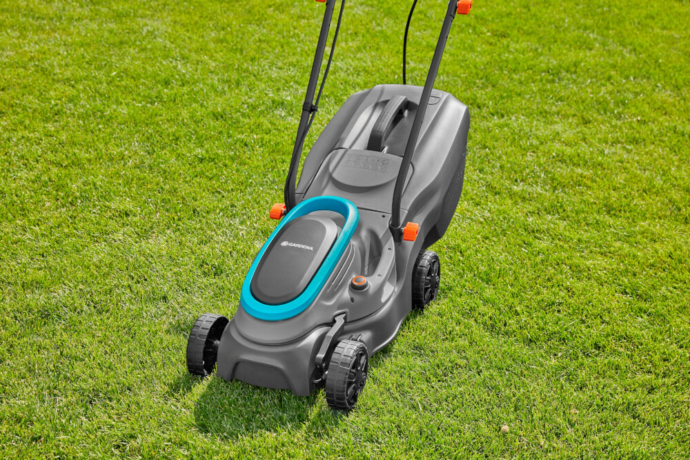 Kosiarka elektryczna GARDENA PowerMax 32 1200 G2 14633-20 1200W silnik elektryczny moc 1200 W do trawników o powierzchni do 300 m2