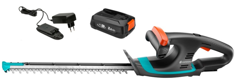 Nożyce do żywopłotu GARDENA EasyCut 40-18V P4A 14733-20 akumulatorowe w zestawie akumulator ładowarka dokumentacja