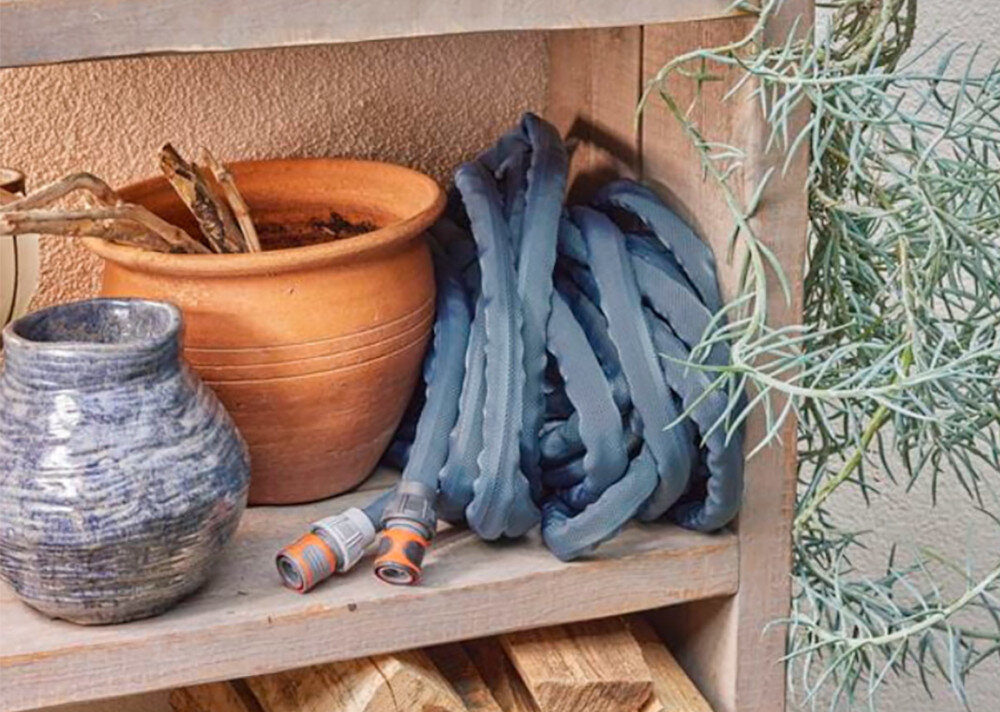 Wąż ogrodowy tekstylny GARDENA Liano Xtreme zestaw 1-2 cala 30 m 18477-20 elastyczna budowa latwe przechowywanie miesci sie w ograniczonej przestrzeni oszczednosc miejsca porzadek do dlugotrwalego i sredniego nawadniania