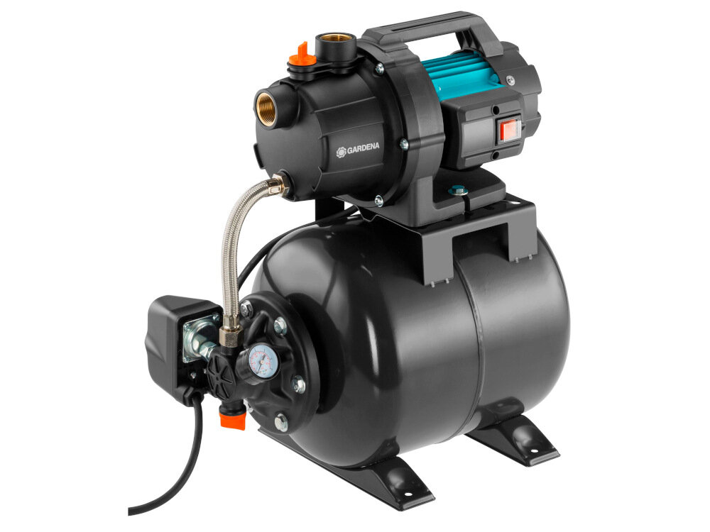 Hydrofor do wody GARDENA 3000-4 09020-29 elektryczny silnik moc 600 W cisnienie do 3,5 bara wydajnosc do 3000 l/h