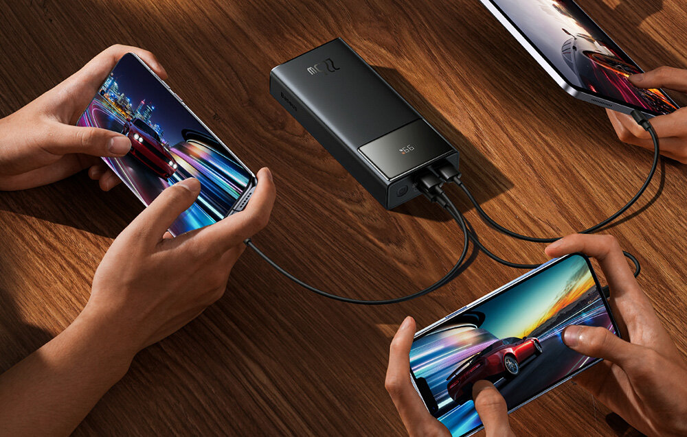 Powerbank BASEUS Star-Lord 20000mAh ładowanie podróż szybkie ładowanie rozwiązania inteligentne kompatybilność urządzenia bezpieczeńśtwo konstrukcja opakowanie
