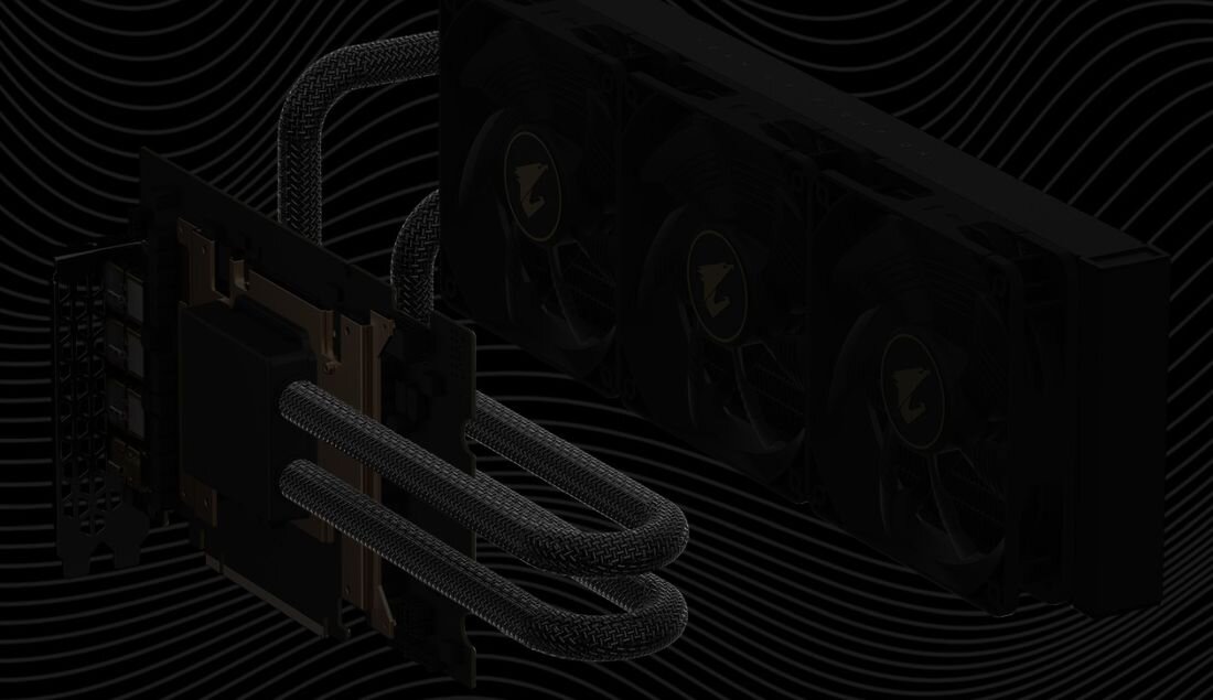 Karta graficzna GIGABYTE Aorus GeForce RTX 4090 Xtreme Waterforce 24GB - rurki FEP
