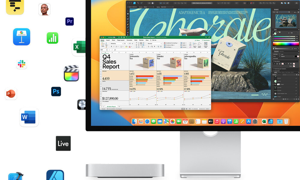 Komputer APPLE Mac Mini M2 8GB RAM 256GB SSD macOs aplikacje stage manager