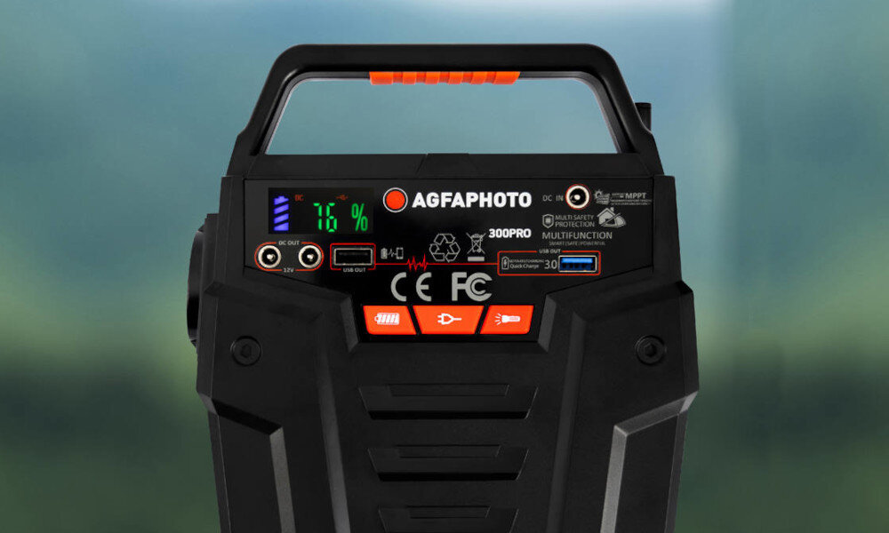 Stacja zasilania AGFAPHOTO PowerCube 300Pro 278Wh porty podłączenie ładowanie