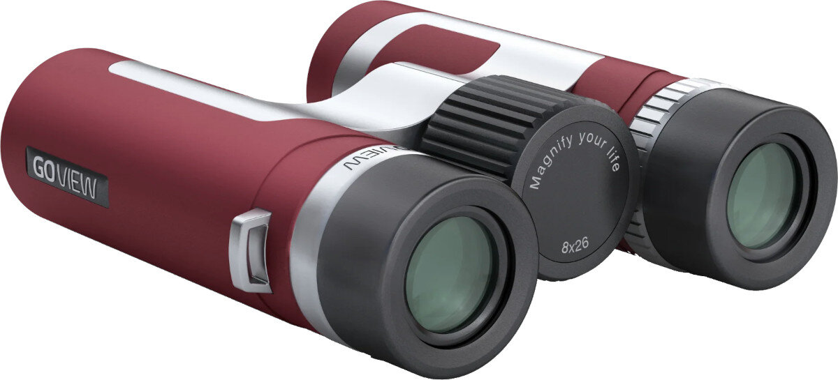 Lornetka GOVIEW Zoomr 8x26 Czerwony regulacja rozstaw dioptria ergonomia