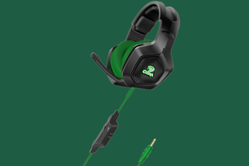 Słuchawki COBRA QSHXB100 Czarno-zielony dźwięk wyraźny przewodowy XBOX