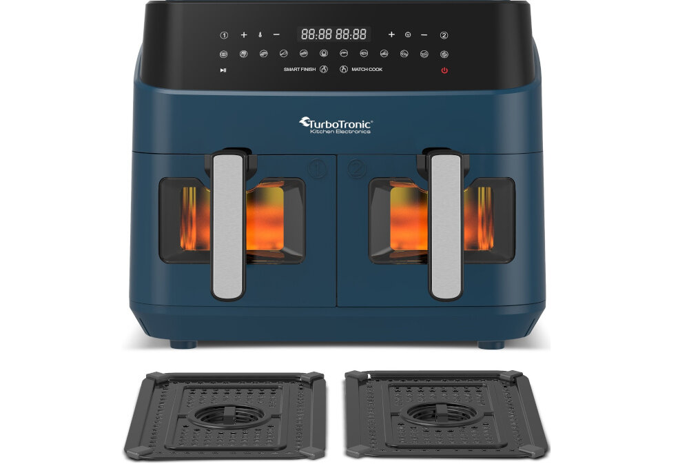 Frytkownica beztłuszczowa TURBOTRONIC TT-DAF6W Niebieski zestaw akcesoria komplet wyposazenie