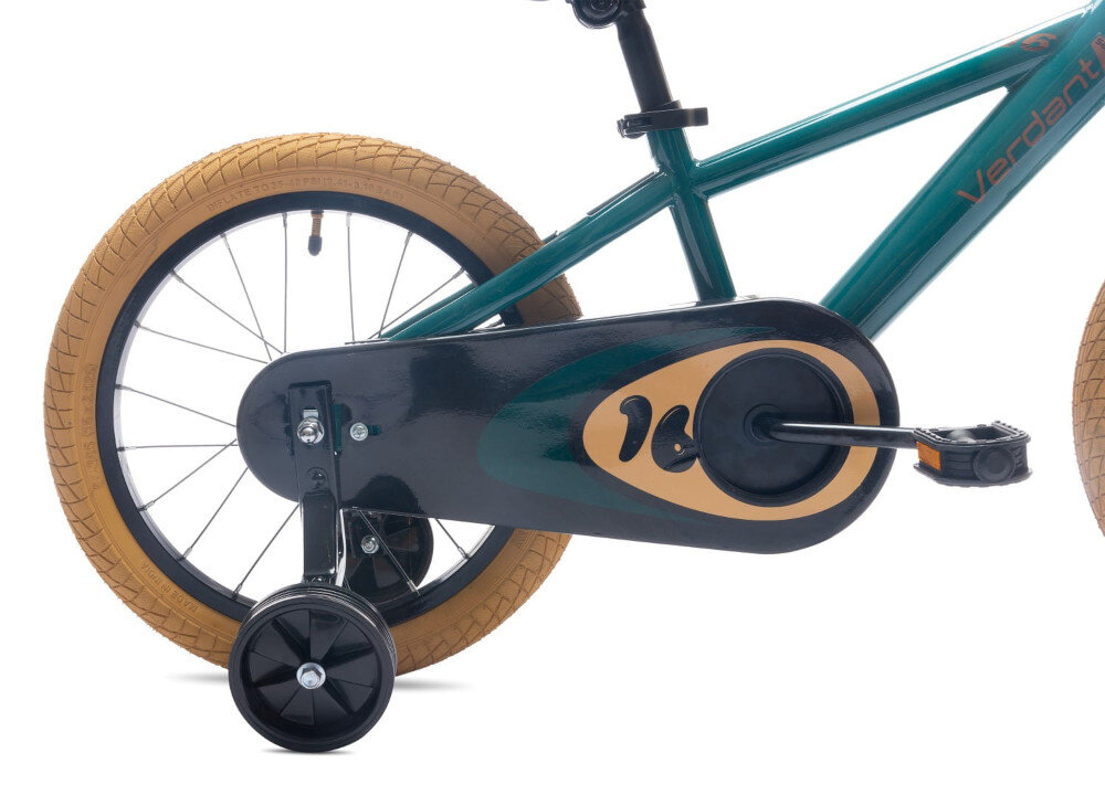 Rower dziecięcy SUN BABY Verdant 16 cali dla chłopca Zielony rama 9,5 cali kolor kolorystyka wygoda parametry uzytkowanie wykonczenie