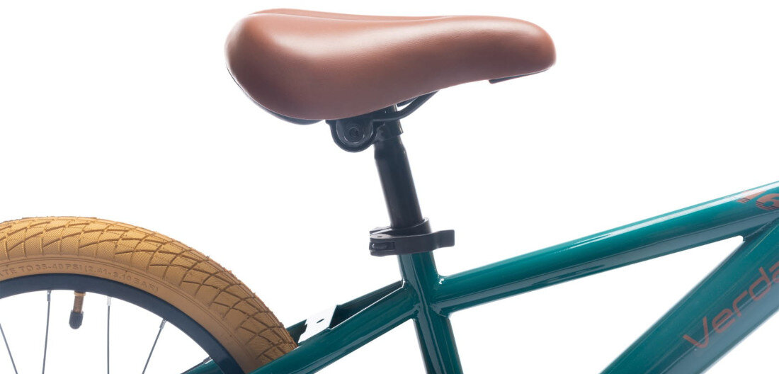 Rower dziecięcy SUN BABY Verdant 16 cali dla chłopca Zielony wysoka jakosc materialy czesci parametry stalowa rama wytrzymalosc hamulce typu V-Brake gumowe antyposlizgowe raczki pewny chwyt opony szerokie siodelko komfort