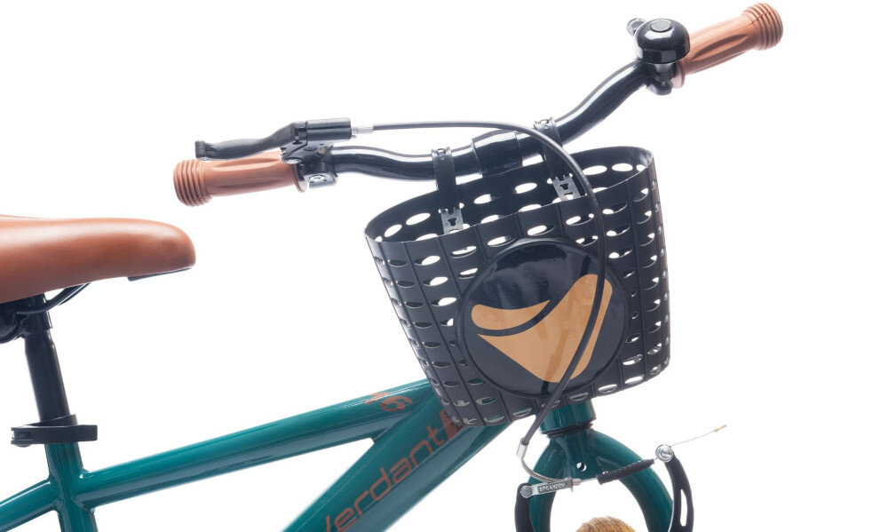 Rower dziecięcy SUN BABY Verdant 16 cali dla chłopca Zielony oraz koszyk na kierownicy