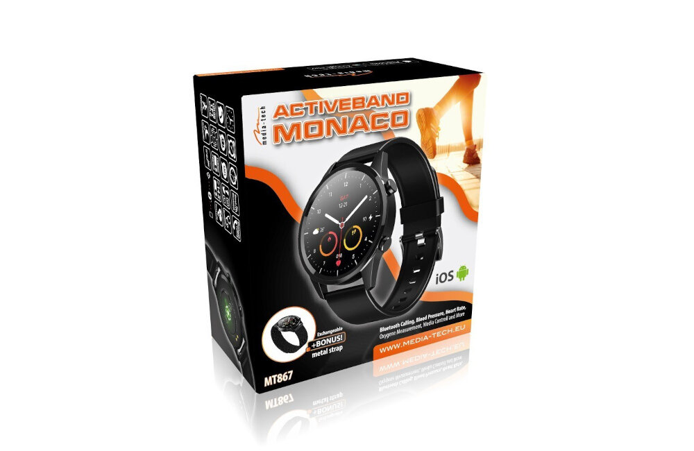 SMARTWATCH MEDIA-TECH ACTIVE BAND MONACO MT867 zestaw
