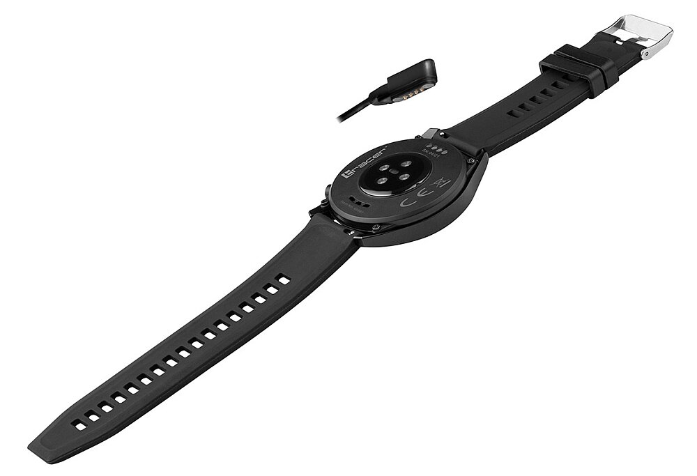 Smartwatch TRACER SM5 Argo ekran bateria czujniki zdrowie sport pasek ładowanie pojemność rozdzielczość łączność sterowanie krew puls rozmowy smartfon aplikacja 