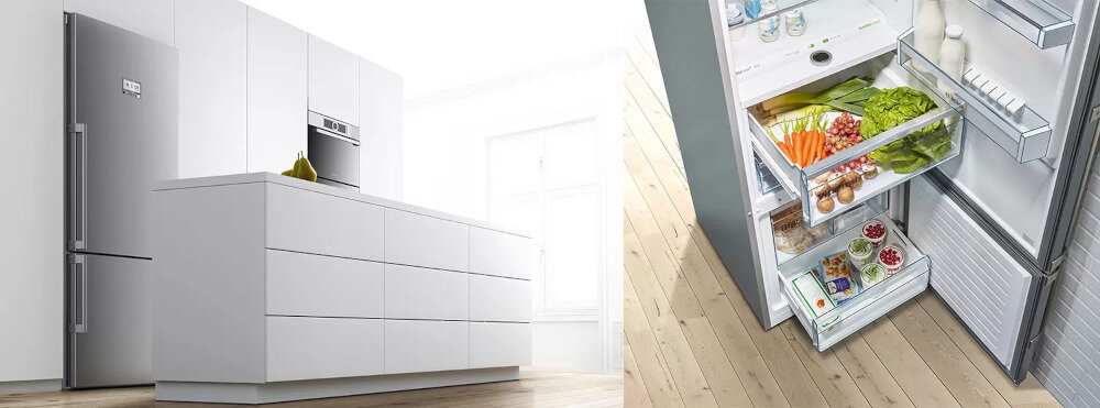 Lodówka BOSCH KGN39VXBT No frost 203cm Ciemny Inox miejsce lodówki postaw wszędzie