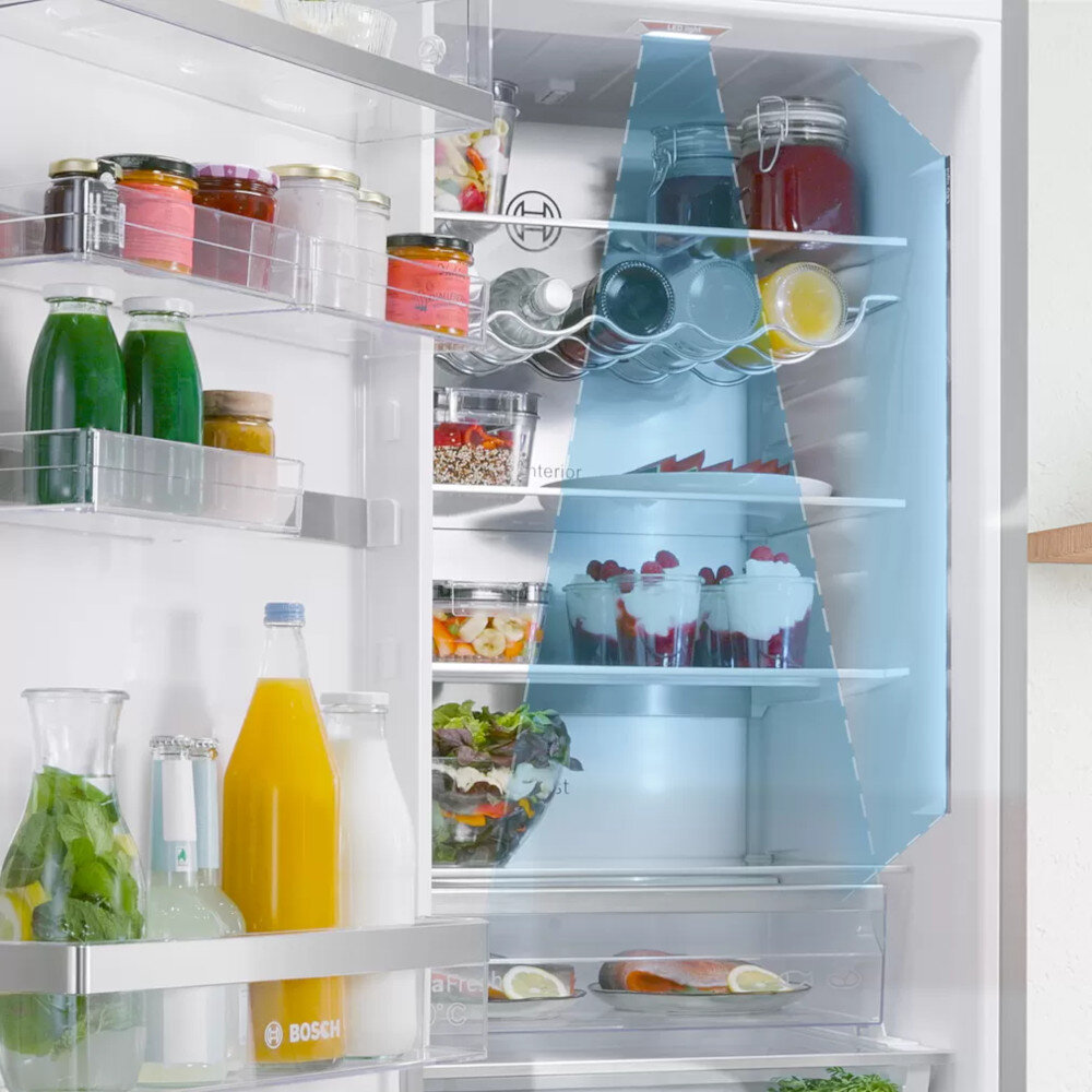 Lodówka BOSCH KGN39VXBT No frost 203cm Ciemny Inox dioda led wnętrze swiatło