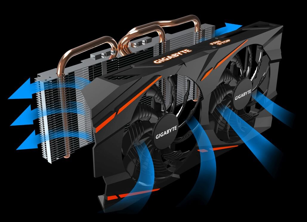 Karta graficzna GIGABYTE Radeon RX 480 G1 Gaming 4GB - Windforce 2X Cooling System