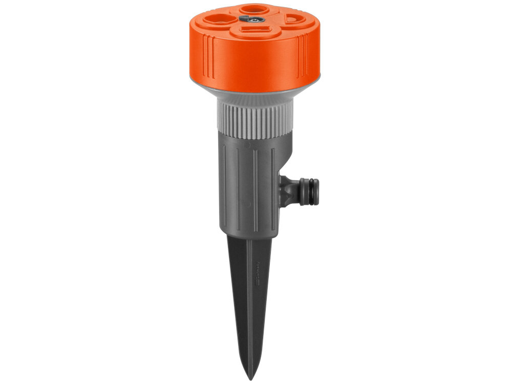 Zraszacz GARDENA Classic Twist 02068-20 zraszacz na białym tle cztery tryby pracy dopasowany strumień do kształtu powierzchni oszczędność czasu mniejsze zużycie wody komfort