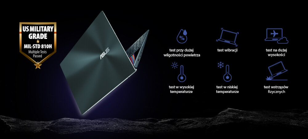 Laptop ASUS TUF Gaming F15 15.6 IPS 144Hz i5-10300H 16GB SSD 512GB GeForce GTX1650 Windows 11 Home wytrzymałość wojskowa