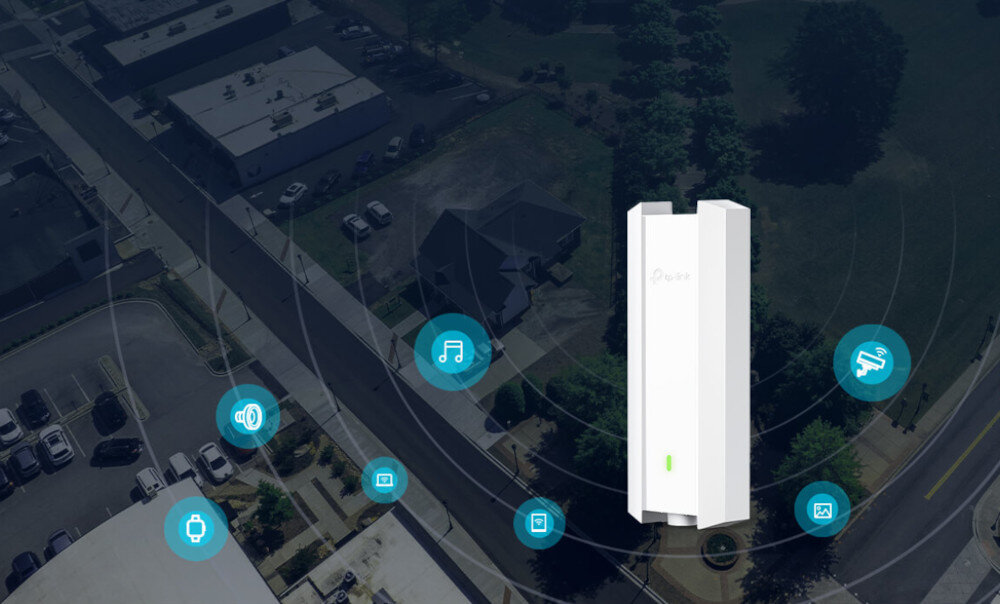 Punkt dostępu TP-LINK EAP650 OFDMA MU-MIMO zwiększoną wydajność bardziej stabilne połączenia mniejsze opóźnienia