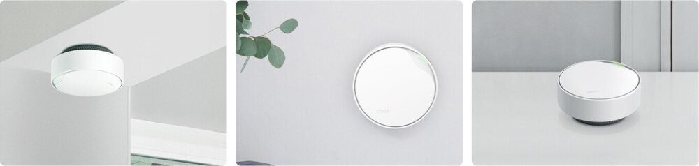 Router TP-LINK Deco X50-PoE różnorodne opcje montażu na biurku na ścianie suficie