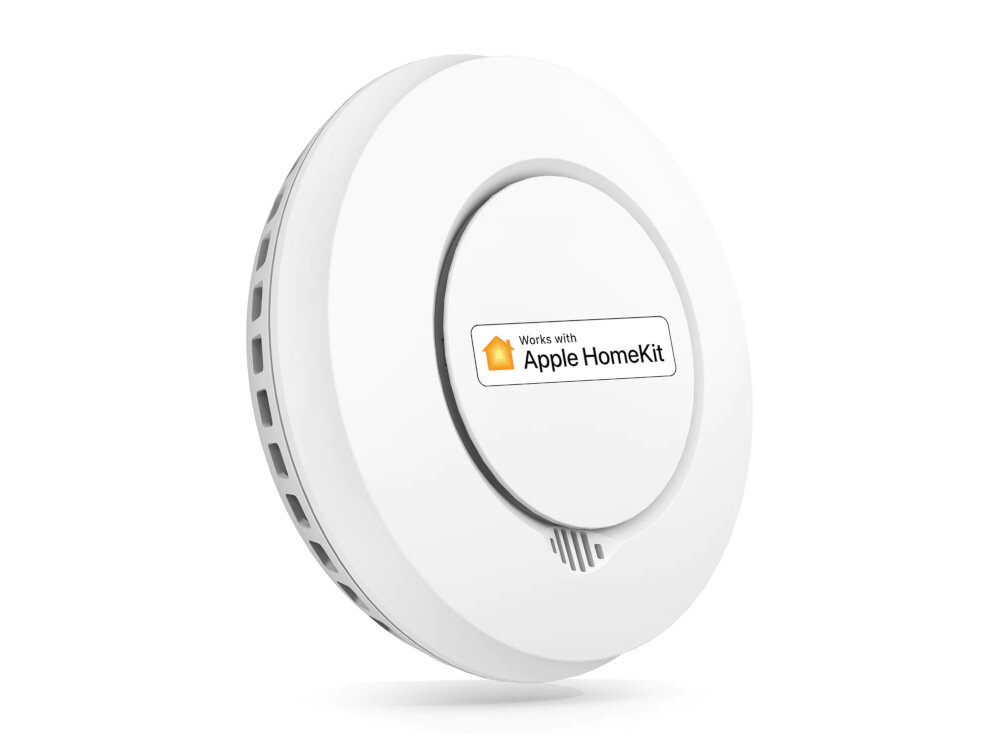 Czujnik dymu MEROSS GS559AH alarm emituje dźwięk wykrywa przegrzania inteligentny HUB aplikacja Meross Apple Home monitorowanie czujników odbieranie powiadomienia o niebezpieczeństwie