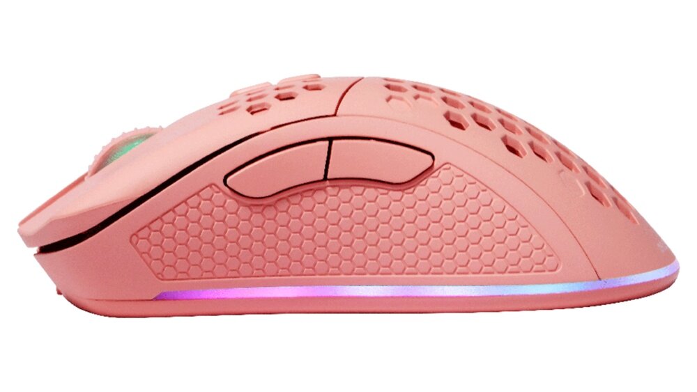 Mysz DELTACO Gam-120 RGB Mysz lekkość przewodowa bezprzewodowa podświetlenie działanie konstrukcja przyciski konfiguralne sensor optyczny połączenie rozgrywka komfort