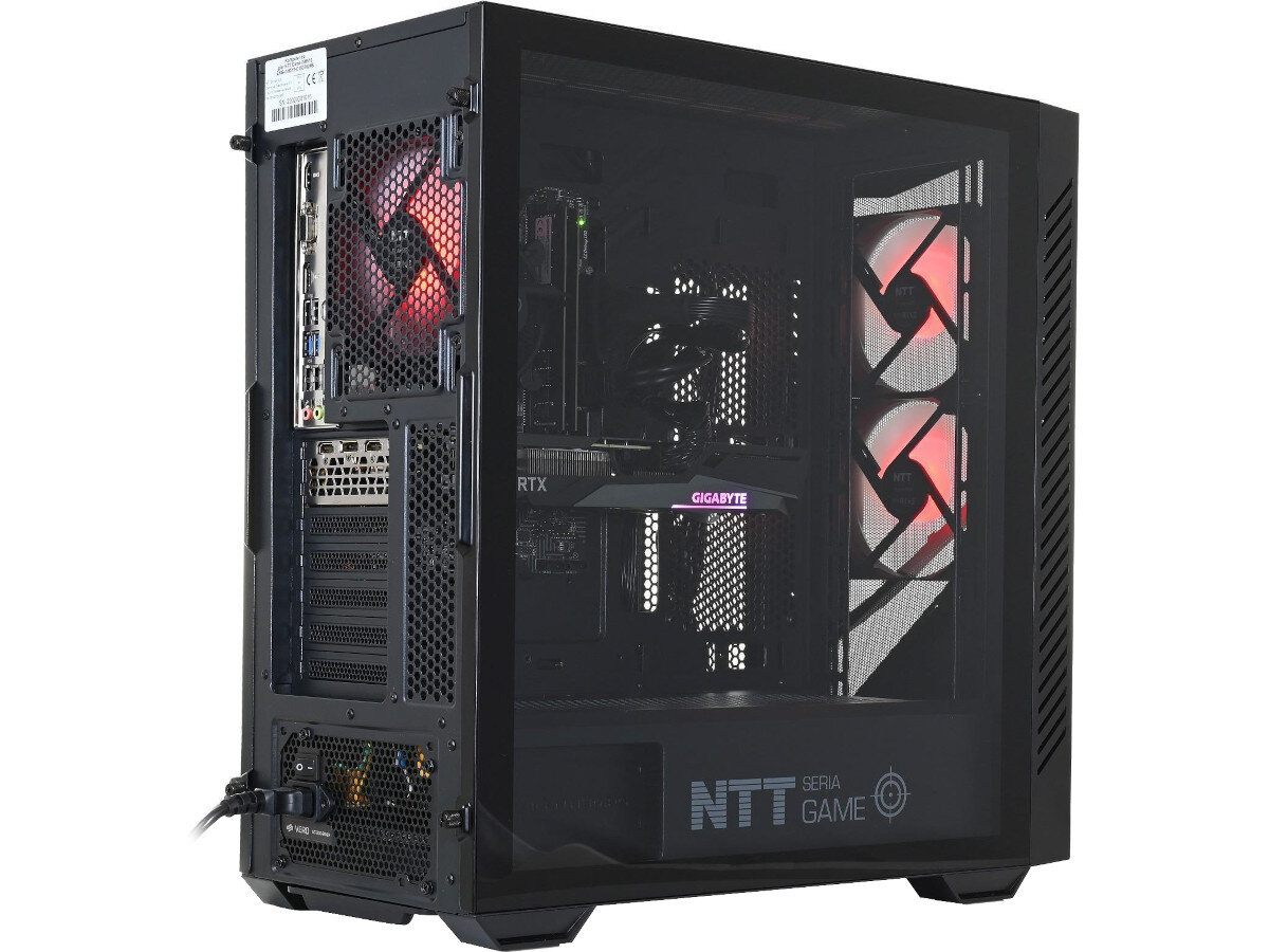 Komputer NTT Game X ZKG-I7B660-T23 złącza porty podłączenie gniazda