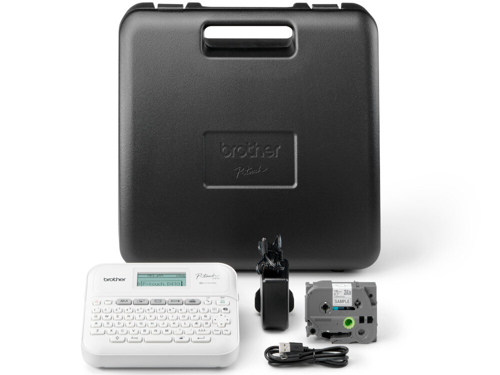 Drukarka BROTHER P-touch PT-D410VP opakowanie zestaw akcesoria