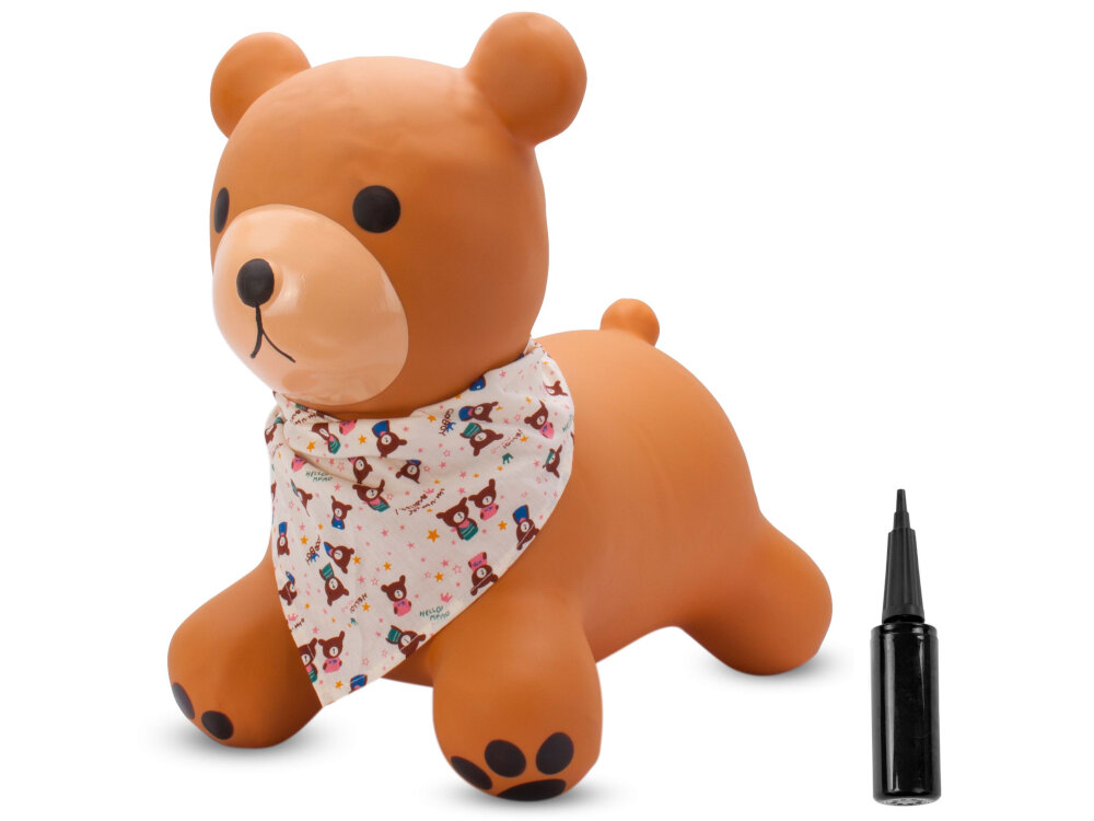 Skoczek SUN BABY Teddy J06.039.0.1 do uzytku w domu i na zewnatrz pompka w zestawie zalecane cisnienie 0,3-0,4 bar wolny od BPA