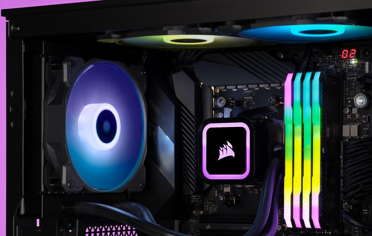 Chłodzenie wodne CORSAIR iCUE Elite RGB podświetlenie RGB Skuteczna cicha praca Wysoka wydajność Wbudowane diody LED Wysoka jakość
