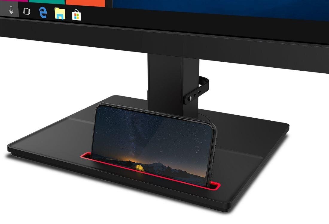 Monitor LENOVO ThinkVision T32p-30 - uchwyt na telefon VESA system porządkowania kabli
