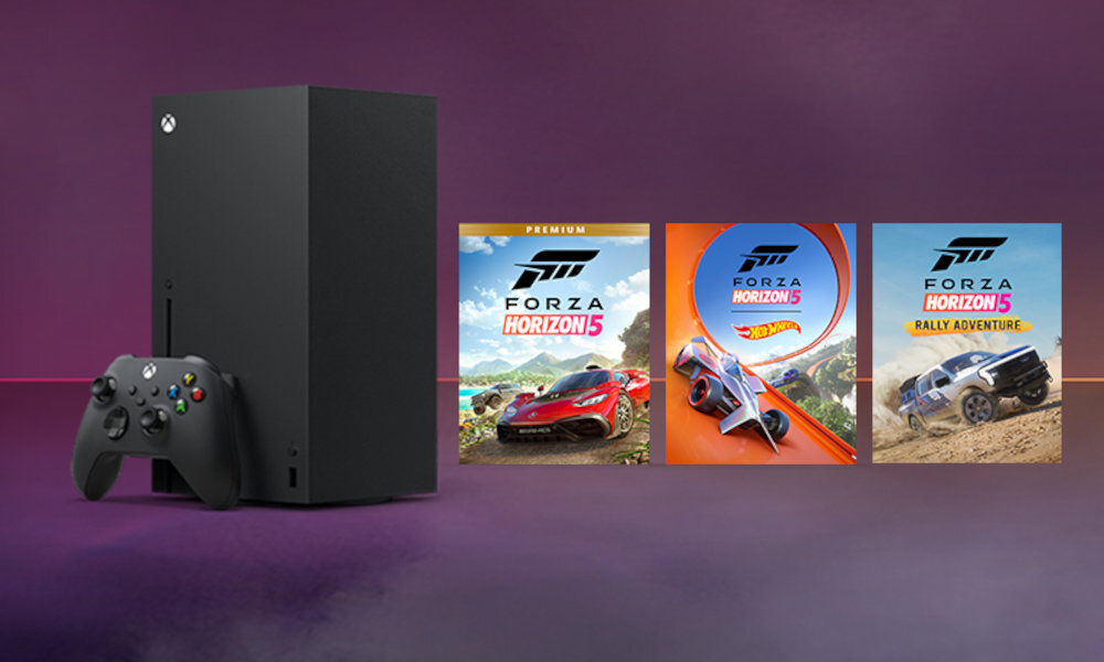 Konsola MICROSOFT XBOX Series X + Forza Horizon 5 Ultimate Edition krajobrazy otwarty świat technologie