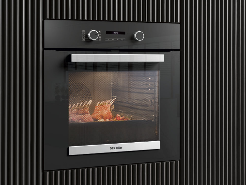 Piekarnik MIELE H 2465 B Elektryczny Czarno-stalowy A+ chlodzenie temperatura szyba wielowarstwowa
