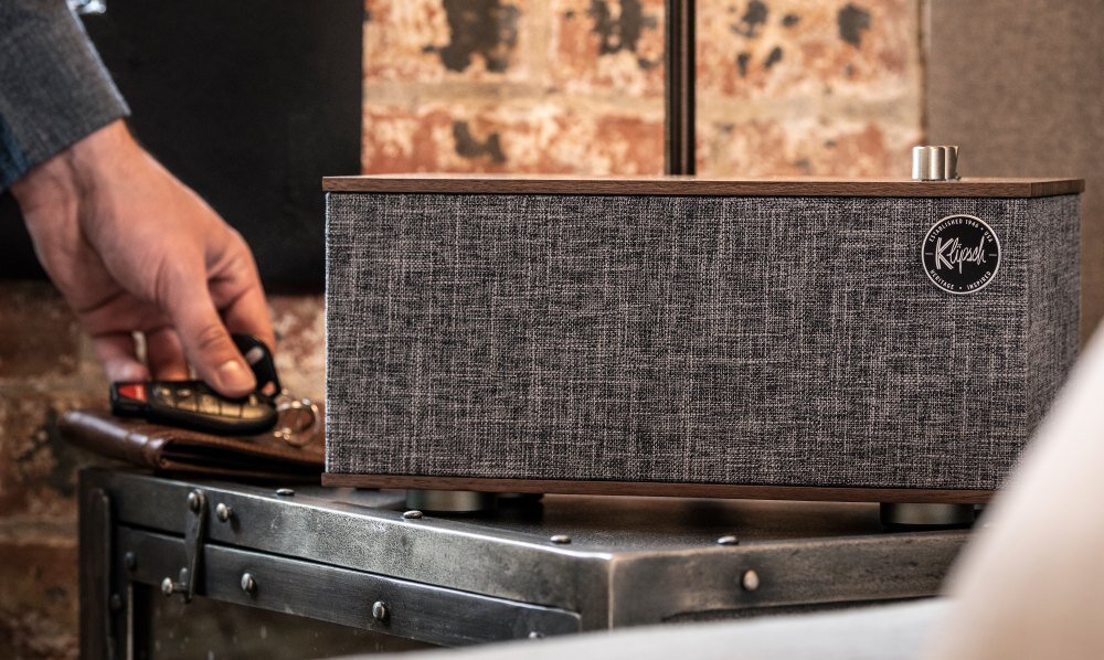 Głośnik mobilny KLIPSCH The One II  zasilanie wzmacniacz bluetooth audio wzmacniacz połączenia design zestaw