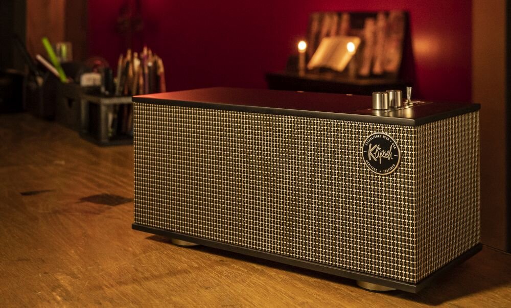 Głośnik mobilny KLIPSCH The One II zasilanie wzmacniacz bluetooth audio wzmacniacz połączenia design zestaw