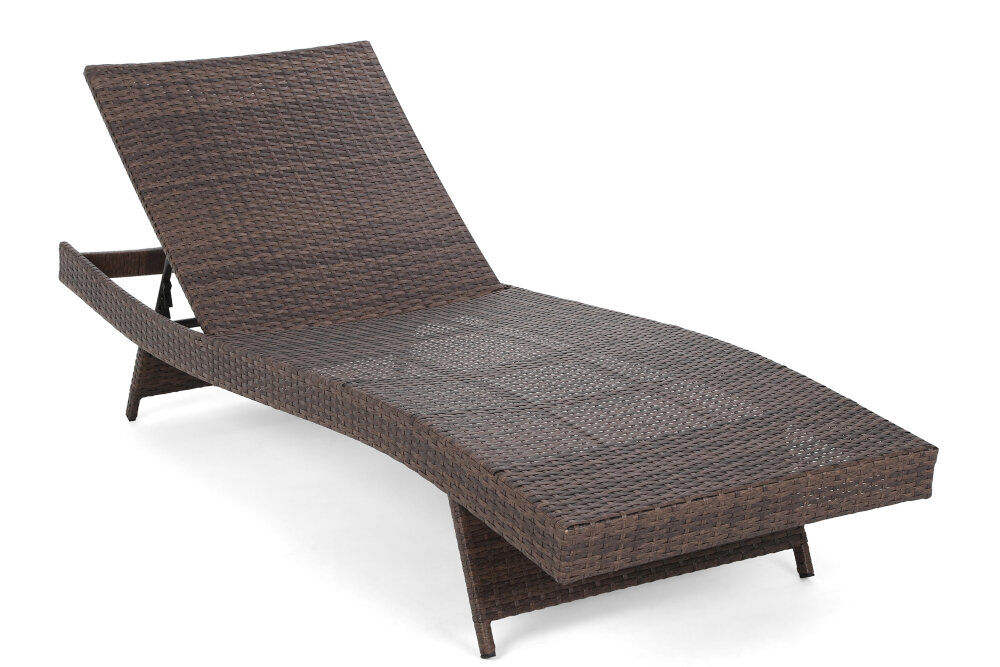 Zestaw mebli ogrodowych HOME & GARDEN Bora Bora 493571 Brązowy leżaki dwa w zestawie wygodne wymiary 74 x 208 x 34 cm każdy