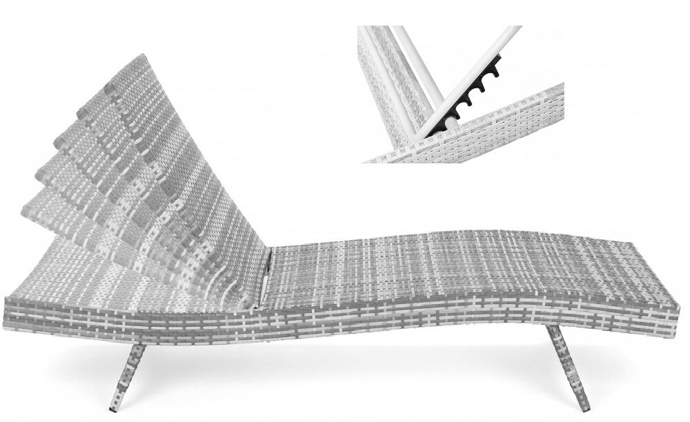 Zestaw mebli ogrodowych HOME & GARDEN Bora Bora 493571 Brązowy możliwość regulacji leżaków w 6 pozycjach stalowe profile z aluminiowymi elementami