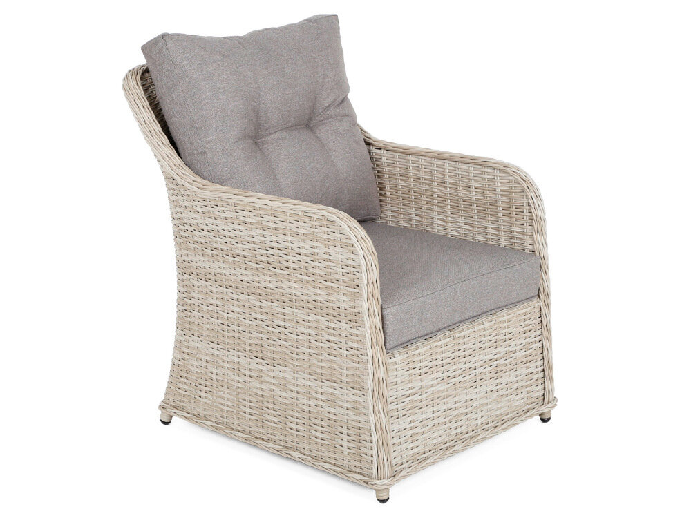 Zestaw mebli ogrodowych HOME & GARDEN Bergamo 923006 Beżowy dwa fotele z oparciami doskonały komfort wypoczynku wymiary 68 x 75 x 87 cm każdy