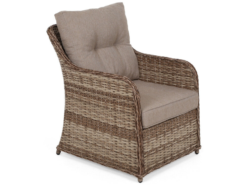 Zestaw mebli ogrodowych HOME & GARDEN Bergamo 614895 Brązowy dwa fotele z oparciami doskonały komfort wypoczynku wymiary 68 x 75 x 87 cm każdy