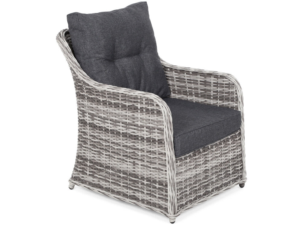 Zestaw mebli ogrodowych HOME & GARDEN Bergamo 456235 Szary dwa fotele z oparciami doskonały komfort wypoczynku wymiary 68 x 75 x 87 cm każdy