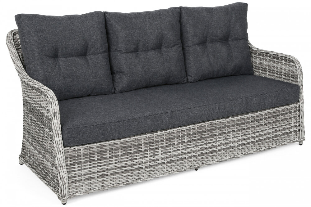 Zestaw mebli ogrodowych HOME & GARDEN Bergamo 456235 Szary sofa 3-osobowa niezwykle wygodna wymiary 186 x 75 x 87 cm