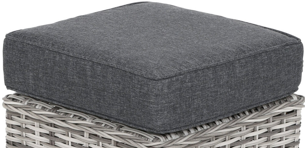 Zestaw mebli ogrodowych HOME & GARDEN Bergamo 456235 Szary wygodne poduszki doskonały komfort wypoczynku miękkie przyjemne w dotyku łatwe w czyszczeniu ściągane pokrowce prać w delikatnych środkach czyszczących czyszczenie zgodnie z informacjami zamieszczonymi w instrukcji obsługi