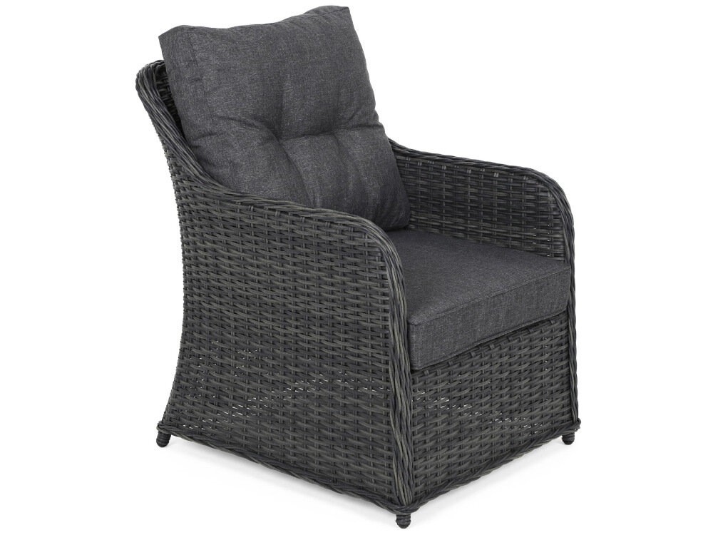 Zestaw mebli ogrodowych HOME & GARDEN Bergamo 456852 Ciemnoszary dwa fotele z oparciami doskonały komfort wypoczynku wymiary 68 x 75 x 87 cm każdy