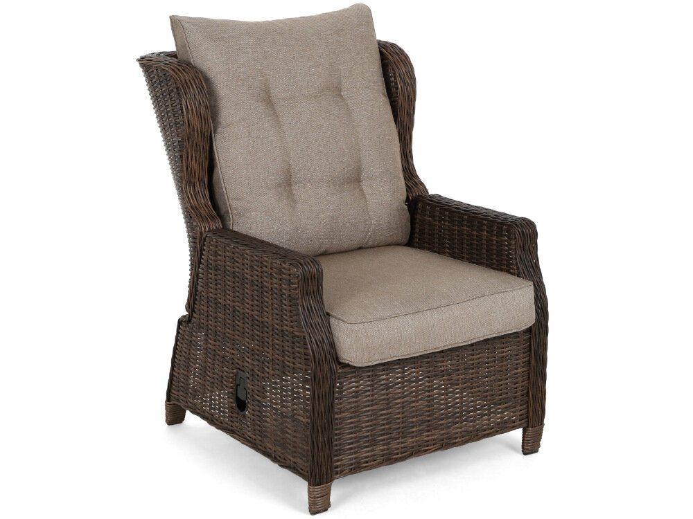 Zestaw mebli ogrodowych HOME & GARDEN Memfis 721593 Brązowy dwa fotele z oparciami doskonały komfort wypoczynku wymiary 72 x 98 x 88 cm każdy