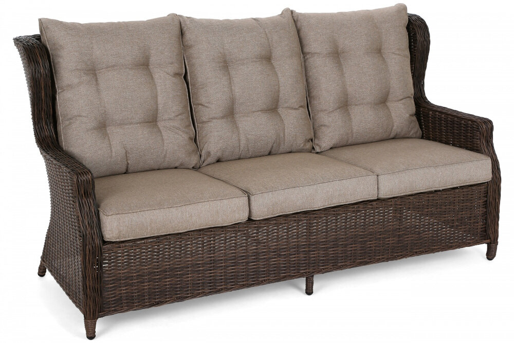 Zestaw mebli ogrodowych HOME & GARDEN Memfis 721593 Brązowy sofa 3-osobowa niezwykle wygodna wymiary 186 x 88 x 98 cm