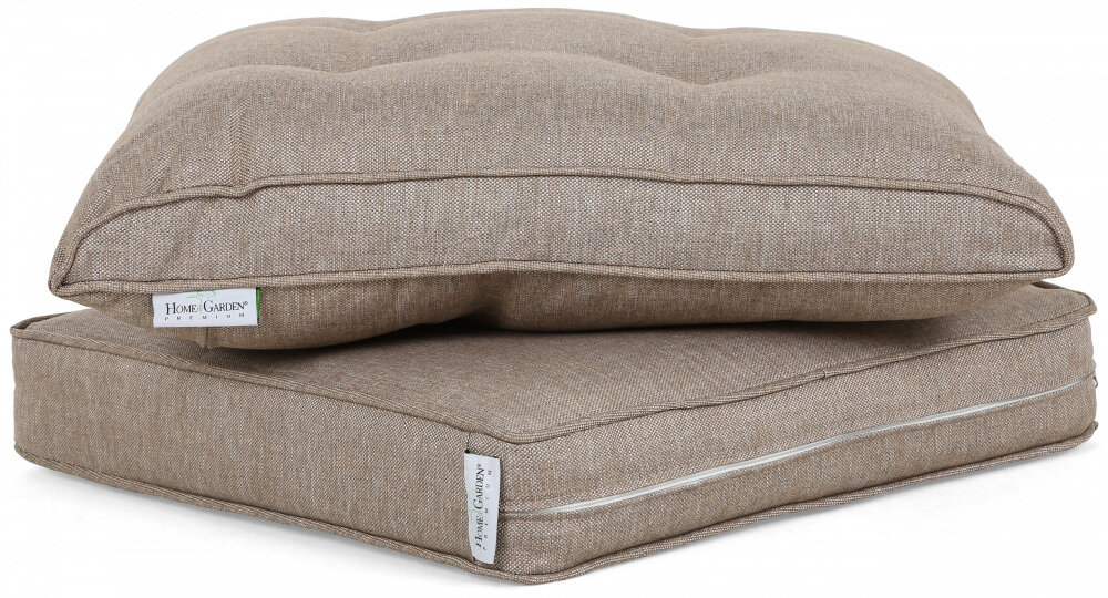 Zestaw mebli ogrodowych HOME & GARDEN Memfis 721593 Brązowy wygodne poduszki doskonały komfort wypoczynku miękkie przyjemne w dotyku łatwe w czyszczeniu ściągane pokrowce prać w delikatnych środkach czyszczących czyszczenie zgodnie z informacjami zamieszczonymi w instrukcji obsługi